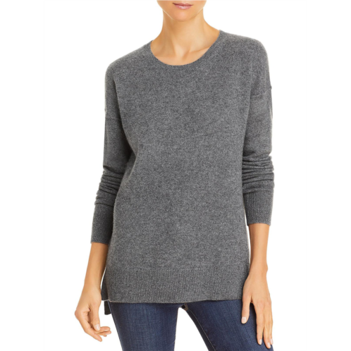 Aqua cashmere womens hi-low crewneck sweater