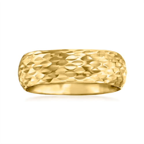 Ross-Simons italian 14kt yellow gold sparkle-pattern ring