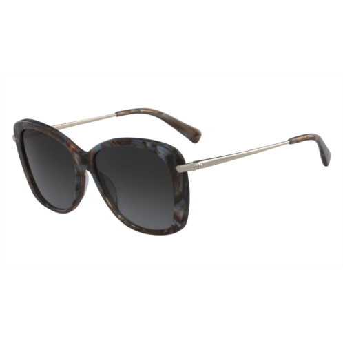 Longchamp womens 56mm marble brown azure sunglasses