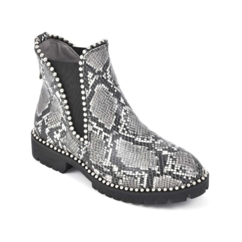 Seven Dials south end womens faux leather embellished ankle boots