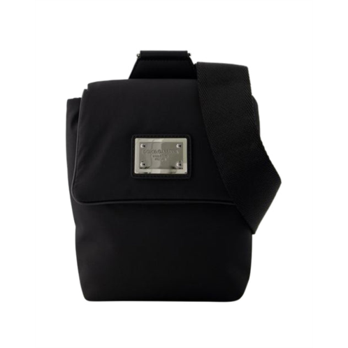 logo backpack - dolce&gabbana - nylon - black