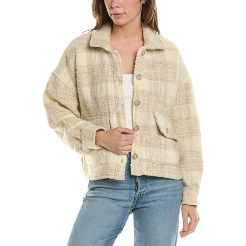 Saltwater Luxe plaid wool-blend jacket