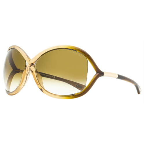 Tom Ford womens cross-bridge sunglasses tf9 whitney 74f transparent rose 64mm