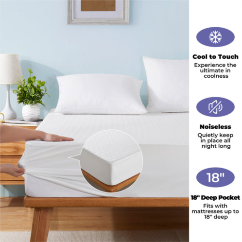 Puredown waterproof coating cooling breathable mattress protector pad