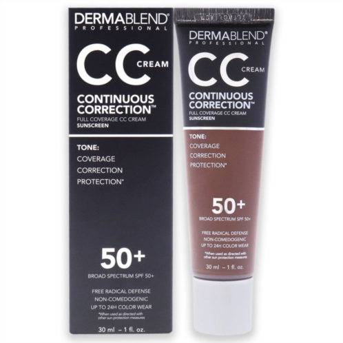 Dermablend continuous correction cc cream spf 50 - 90n deep by for women - 1 oz makeup