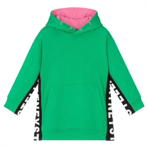 Stella McCartney green logo tape hoodie dress