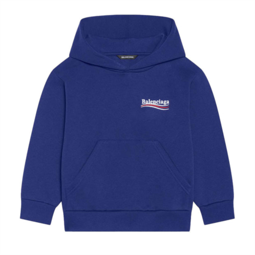 BALENCIAGA blue logo hoodie