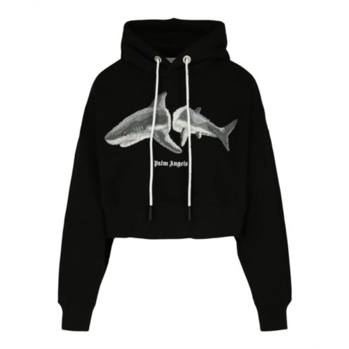 Palm Angels shark cropped hoodie