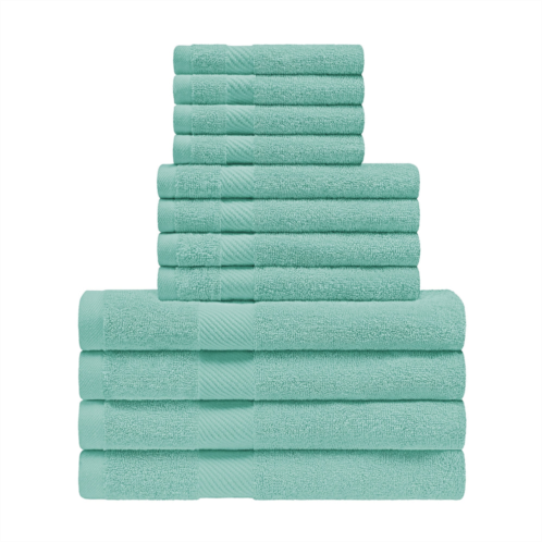 Superior egyptian cotton 500 gsm right hash dobby border 12-piece towel set