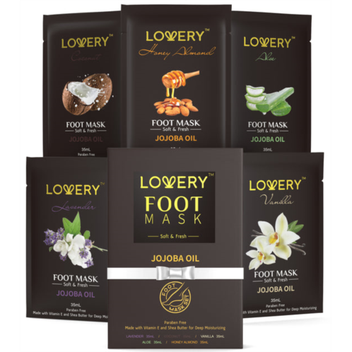 Lovery deep conditioning foot masks with vitamine e, shea butter & jojoba oil - 5pk
