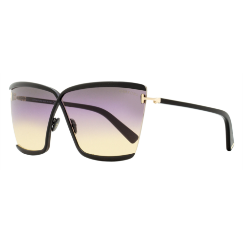 Tom Ford womens square sunglasses tf936 elle-02 01b black/gold 71mm