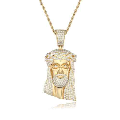 Stephen Oliver 18k gold cz religious necklace