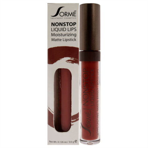 Sorme Cosmetics nonstop moisturizing matte liquid lipstick - 273 enchanted by for women - 0.126 oz lipstick
