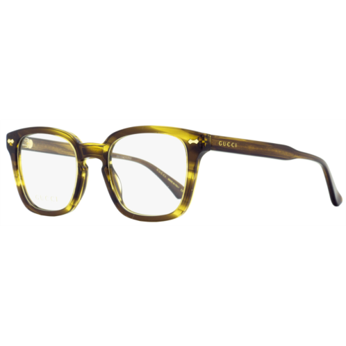 Gucci unisex rectangular eyeglasses gg0184o 010 brown melange 50mm