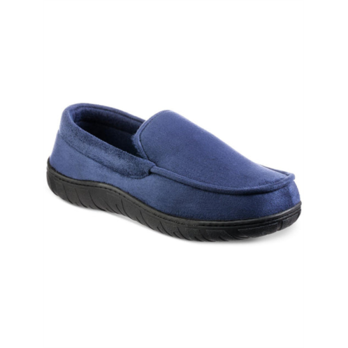 Totes mens faux suede faux fur lined loafer slippers