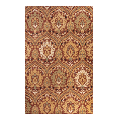 Superior traditional oriental floral damask polypropylene indoor area rug or runner