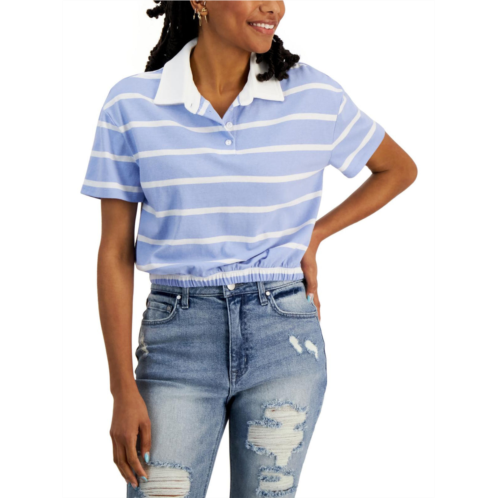 Crave Fame womens collared striped polo top