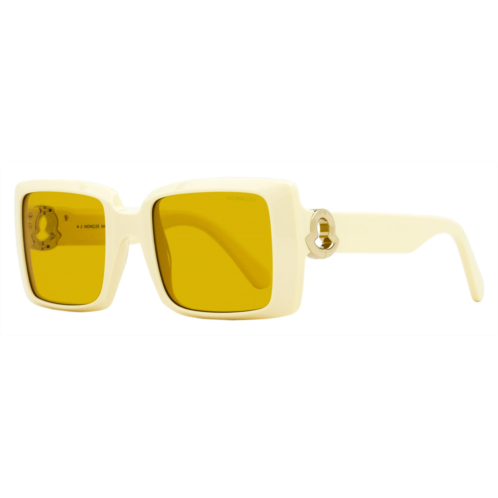 Moncler womens promenade sunglasses ml0244 25e ivory/gold 53mm