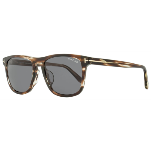 Tom Ford unisex rectangular sunglasses tf930f gerard-02 56a brown melange 56mm
