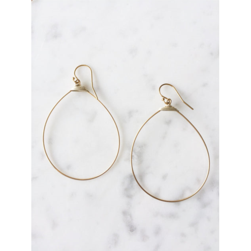 A Blonde and Her Bag large featherweight demi fine hoop earring gold hoop with silver wrap