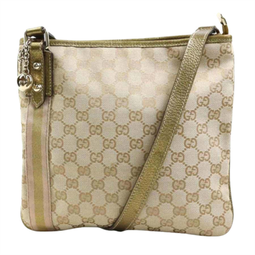 Gucci canvas shoulder bag (pre-owned)
