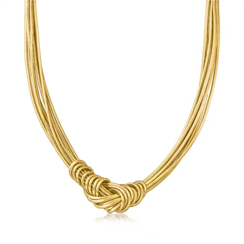 Ross-Simons italian flex knot necklace with 18kt gold over sterling