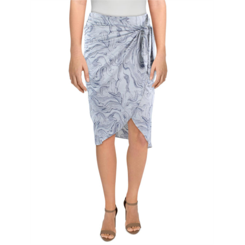 Sage The Label womens printed tie front wrap skirt