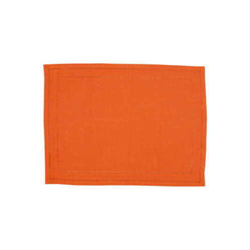 VIETRI cotone linens pumpkin placemats with double stitching - set of 4