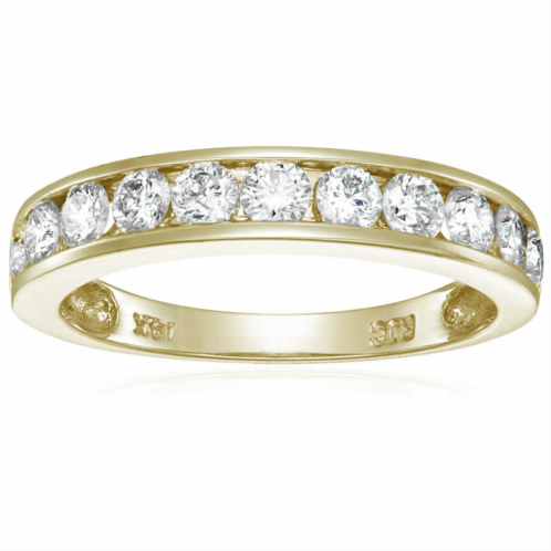 Vir Jewels 1 cttw classic diamond wedding band 14k white or yellow gold i1-i2 channel set