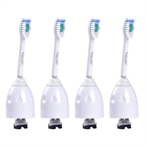 PURSONIC standard replacement brush heads for philips sonicare e series, fits sonicare advance, cleancare, elite, essence and xtreme philips brush handles