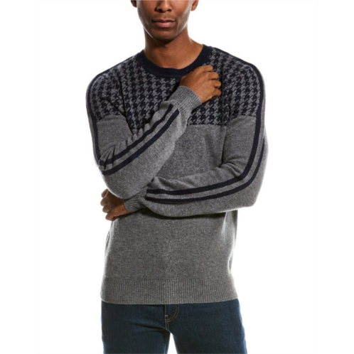 Kier + J houndstooth wool & cashmere-blend sweater