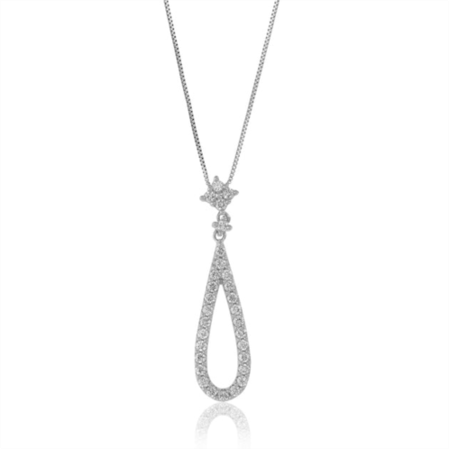 Vir Jewels 2/3 cttw lab grown diamond pendant necklace .925 sterling silver 1/3 inch with 18 inch chain