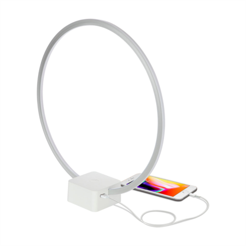 Brightech circle led table lamp with usb port