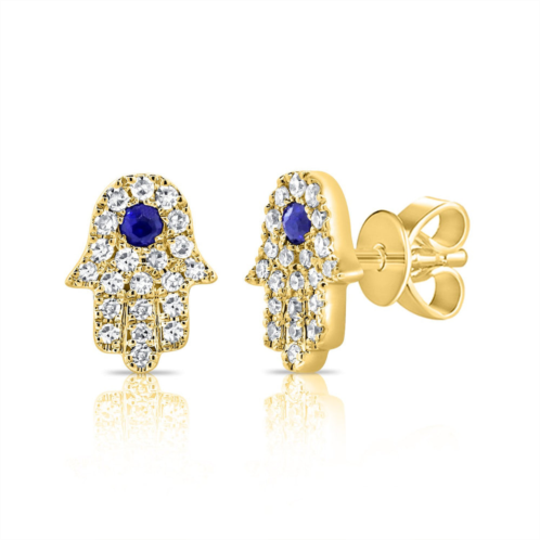 Sabrina Designs 14k gold & diamond evil eye earrings
