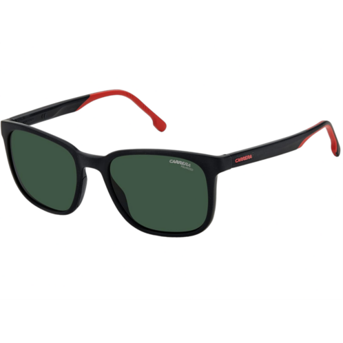 Carrera mens 8046/s matte black frame green polarized lens sunglasses