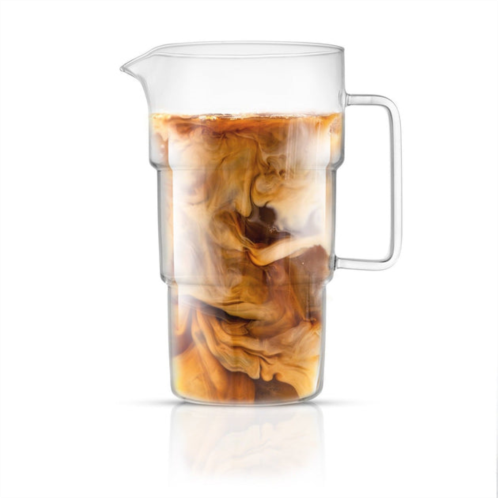JoyJolt pila half gallon glass drink pitcher with spout - 64oz