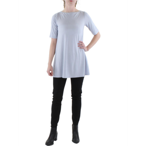 Eileen Fisher womens jersey boatneck tunic top