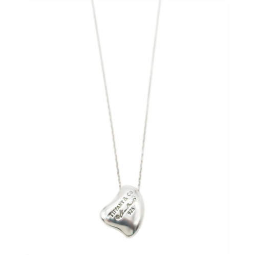 Tiffany & co . elsa peretti small full heart pendant in sterling silver