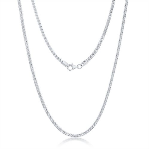 Simona diamond cut franco chain 2.5mm sterling silver or gold plated over sterling silver 20 necklace