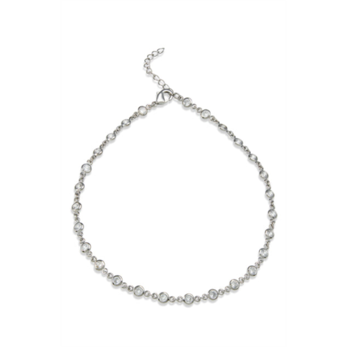 Savvy Cie Jewels rhod plated cz anklet