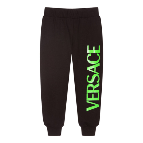 Versace black & green logo print sweatpants