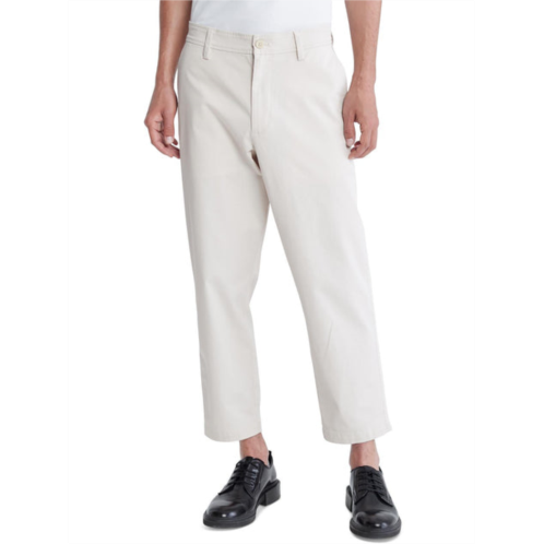 Calvin Klein mens tapered cropped khaki pants