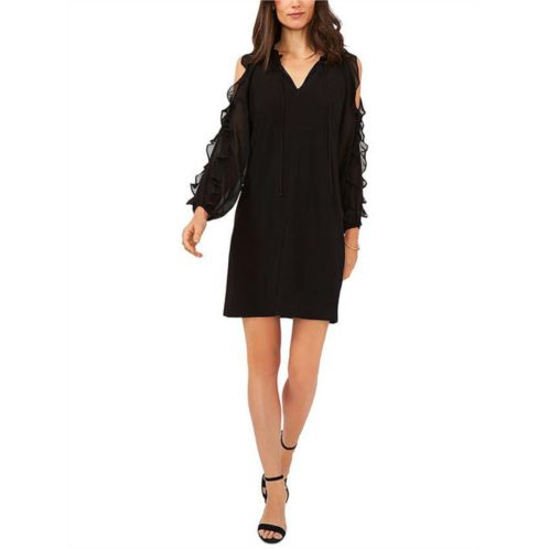 MSK petites womens ruffled mini cocktail and party dress