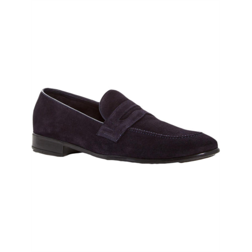 The Men mens suede slip on penny loafers