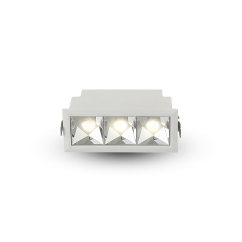 VONN Lighting rubik 4.25 3-light led fixed recessed downlight w/trim 100-277v beam angle 34 degree white