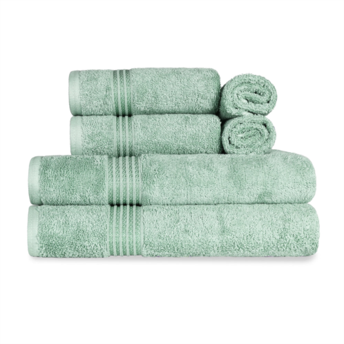 Superior egyptian cotton 600 gsm, 6-piece towel set, 2 bath 2 hand, 2 face