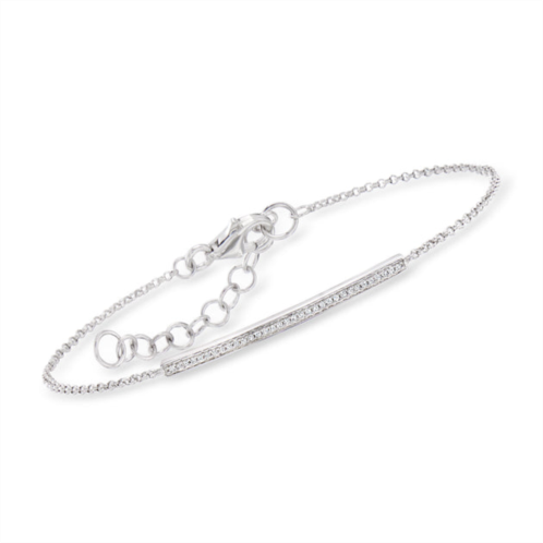 RS Pure ross-simons diamond bar bracelet in sterling silver