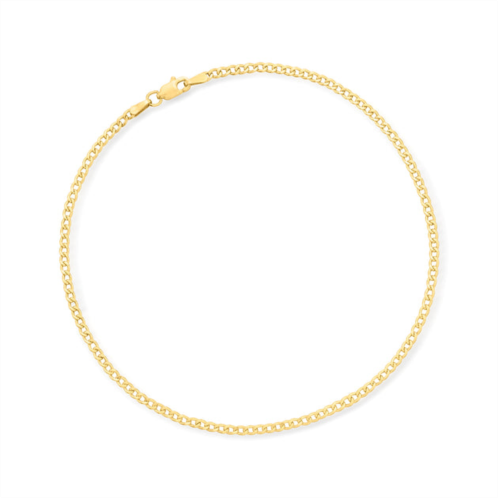 Canaria Fine Jewelry canaria 2.2mm 10kt yellow gold curb-link anklet