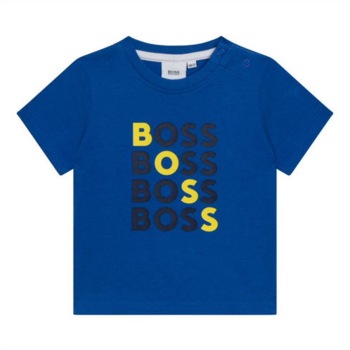 BOSS blue box logo t-shirt