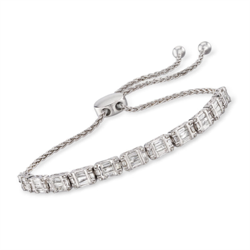 Ross-Simons diamond bolo bracelet in sterling silver